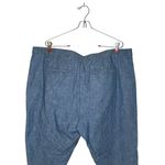 Gap Women's Pants Girlfriend Chambray Khaki Linen Ankle Stretch Cotton Plus 18 Photo 8