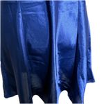 VTG Inner Most Lingerie Slip Dress Nightgown Lace Trim Satin Navy Blue Mini Med Photo 2