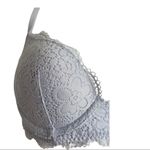 Aerie Lace Deep V Underwire Bralette Light Blue 32D Photo 7