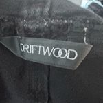 Driftwood NWT  Denim Brady Boyfriend Overalls- Black Distressed Burgundy Cherokee Photo 6