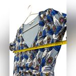 Boden Ruth Faux Wrap Dress Blue Botanical Sz 10 Long workwear business casual Photo 9