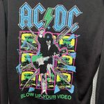 AC/DC Band Music Blow Up Your Video Black Graphic Long Sleeve Crewneck Size S Photo 1