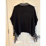 Made‎ for Me to Look Amazing Black Aztec Print Fringe Open Front Cardigan M Size M Photo 4