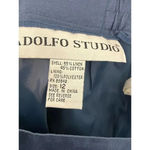 Adolfo  STUDIOS  LINEN COTTON BLEND BLUE MAXI SKIRT SIZE 12 Photo 2