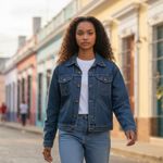 Wrangler Retro 1970s  Blue Denim Trucker Jean Jacket Western Cowboy Core USA sz L Photo 1