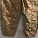 Anthropologie Green/Pink Floral Cropped Cargo Balloon Pants Size 00P Photo 4