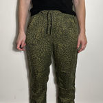 Nicole Miller  New York Green Speckled Joggers Size Medium Photo 0
