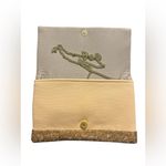 Mrs Beaded Clutch Crossbody Purse Bag Snap Rose Gold Pink White Bride Party Bach Photo 3