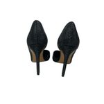 Mango  MNG Black Rhinestone Pointed Toe Slip On Stiletto Heels Pump Shoes Sz 8.5 Photo 2