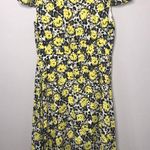 Kensie | Black + Yellow Butterfly Midi Dress Photo 4