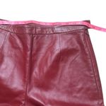 90s Y2K vintage high waisted straight leg leather pants Clio 8 red Photo 6