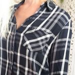 Woolrich  Black & White Plaid Button Up Tab Sleeve Small Photo 9