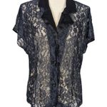 Victoria's Secret 90s Vintage  Gold Label Lace and Satin Top Black Large Photo 13