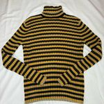 Vintage Polo Jeans Co Women’s Size XL Ribbed Knit Turtleneck Striped Y2K Sweater Black Photo 0