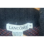 Vintage Lancome Mohair Floral Oversized Cardigan S Kaffe Fassett Grandma Retro Black Photo 5