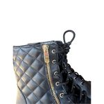 Liz Claiborne Liz Claiborne Reina Black Combat Biker Moto Quilted Ankle Boots Sz 7 Photo 1