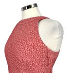 Ann Taylor  Coral Pink Patterned Sleeveless Sheath Dress Size 6 Photo 3