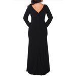 La Femme  Long Sleeve Faux Wrap Gown size 14 Photo 1