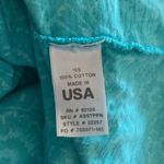 Fresh Produce  Womens Size Small Blue Damask Printed Sheer Short Sleeve Blouse Photo 4