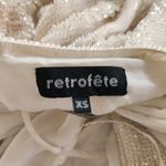 Retrofete Gabrielle Robe Dress in White Sequins Size XS Long Sleeve Blet Photo 10
