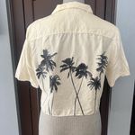 Rag and Bone  silk palm tree print crop top shirt Photo 6