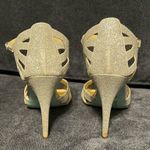 Betsey Johnson Blue by  Strappy Stiletto Heel Silver Glitter Size 8 Photo 2