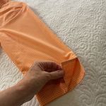 Las Olas  Orange and White Gingham Button Down Shirt Cottagecore Cabincore Retro Photo 10