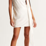 Abercrombie & Fitch White satin mini dress Photo 0