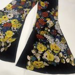 Sandro Sz 1  Paris Women's Bell Bottoms Flared Printed 100% Silk Floral Pants Photo 3