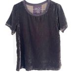 Anthropologie  Kyla Seo Velvet Velour Short Sleeve Handmade Crewneck Photo 1
