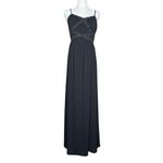 Venus  Womens M Solid Black Sleeveless Long Studded Tank Maxi Dress with Stretch Photo 0