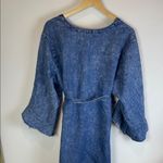 Denim Kimono Style Dress with Belt Blue Size undefined Photo 10
