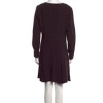 Jigsaw Navy & Rust Polka Dot Long Sleeve Mini Dress – Size Medium (US 8) Brown Photo 1