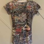 USTA US Open Collage Blackout Black Burnout Print Short Sleeve T Photo 0