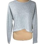 Arizona Jeans Sweatshirt Lace Open Back Long Sleeve Gray Size L Large Photo 0