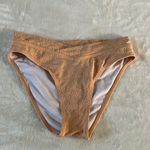 Pink Lily Textured Tan Bikini Bottom Photo 0