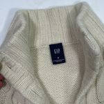 Gap Vintage  Wool Cashmere Cream Cable Knit Cardigan Button-Up‎ Sweater Womens M Photo 4