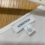 Nordstrom  Double V-Neck Top in Ivory Cloud - Size Large Photo 1