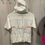 OP Vintage 1983  cotton hooded sailboat graphic logo t-shirt distressed thrashed Photo 15