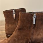 Aquatalia  Chestnut Suede Ankle Booties Size 5 EUC Photo 5