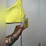 Hurley NWT  Max Crochet Tie-Back Bralette Bikini Top In Yellow Photo 5