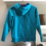 Under Armour  Teal Turquoise Blue Hooded Logo Sweatshirt Size Small Photo 3