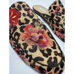 INC Women's Leopard Floral Embroidered Flats Real Calf Hair Mules Shoes 10.5 Photo 5
