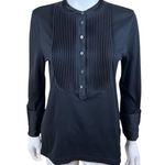 J.Crew Satin Tuxedo Bib French Cuffs Pullover Top Photo 1