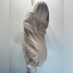 White House | Black Market Beige Sequined Tank w Sheer Mesh Overlay & Rhinestones Photo 3