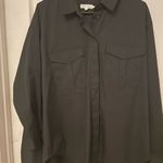 Good American  Black Button Down Shirt Photo 2