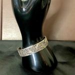 Sterling Silver  Granulated Oxidized Scroll Cuff Bracelet Vintage Photo 15