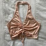 SheIn ditsy floral halter crop tank top pink Photo 0