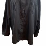 FOR THE REPUBLIC  black embroidered button down Photo 4