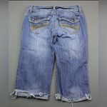 Vintage Women's Mudd Jean Shorts Mid Rise Cuffed Distressed Size 3 Blue Photo 1
